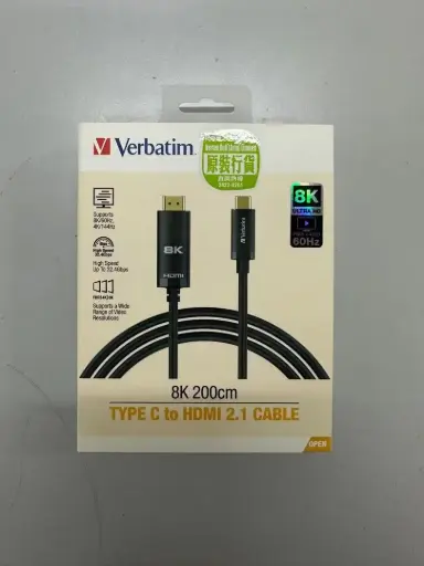 逐字 8K Type C 至 HDMI 2.1 連接線